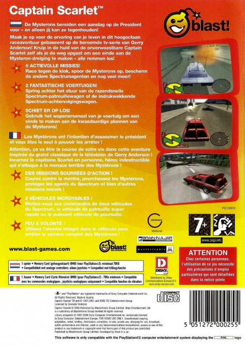 Captain Scarlet — Box back