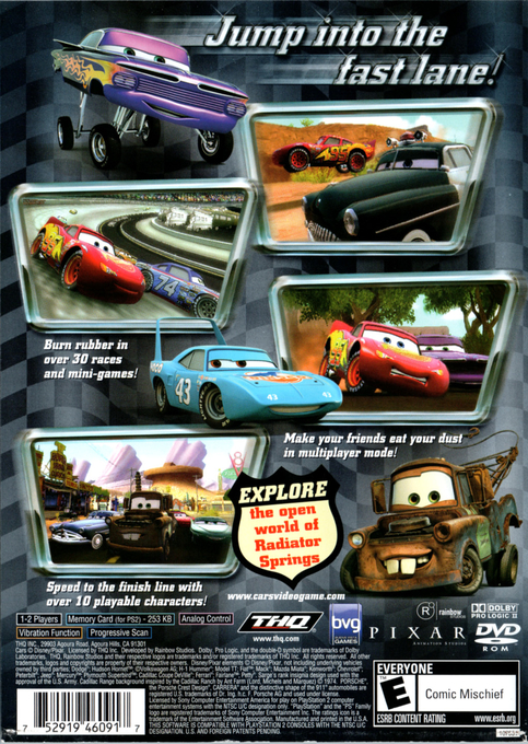 Cars — Box back