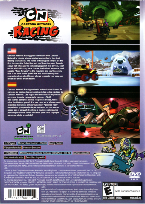Cartoon Network Racing — Box back