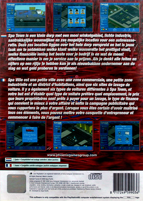 Carwash Tycoon — Box back