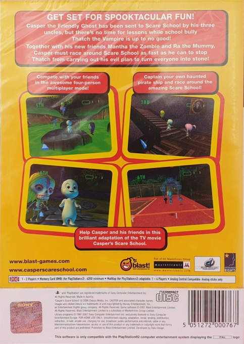 Casper's Scare School — Box back