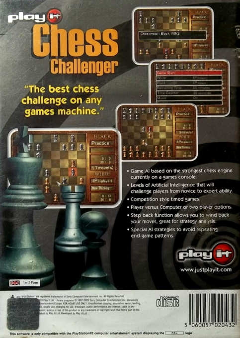 Chess Challenger — Box back