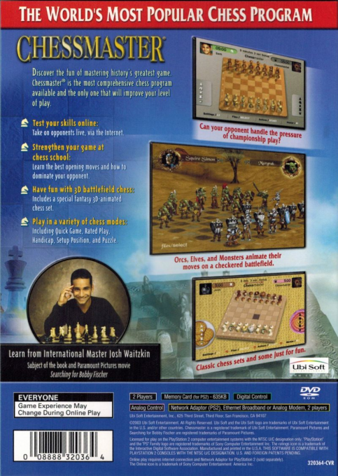 Chessmaster — Box back