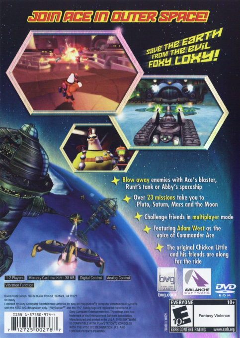 Chicken Little : Ace in Action — Box back