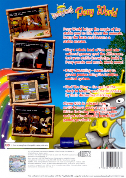Clever Kids : Pony World — Box back