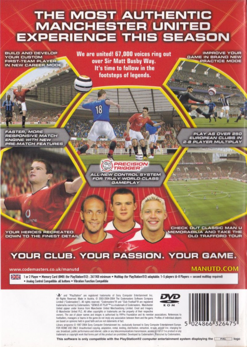 Club Football 2005 - Manchester United — Box back