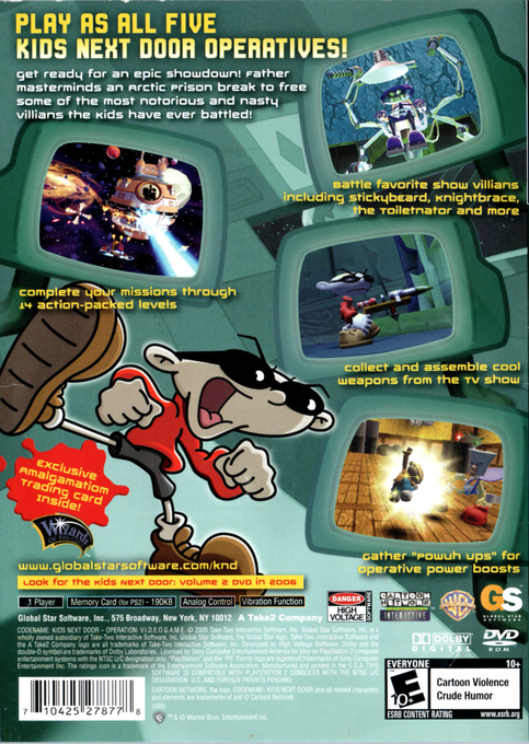 Codename : Kids Next Door - Operation : V.I.D.E.O.G.A.M.E. — Box back