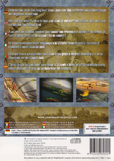 Combat Ace — Box back