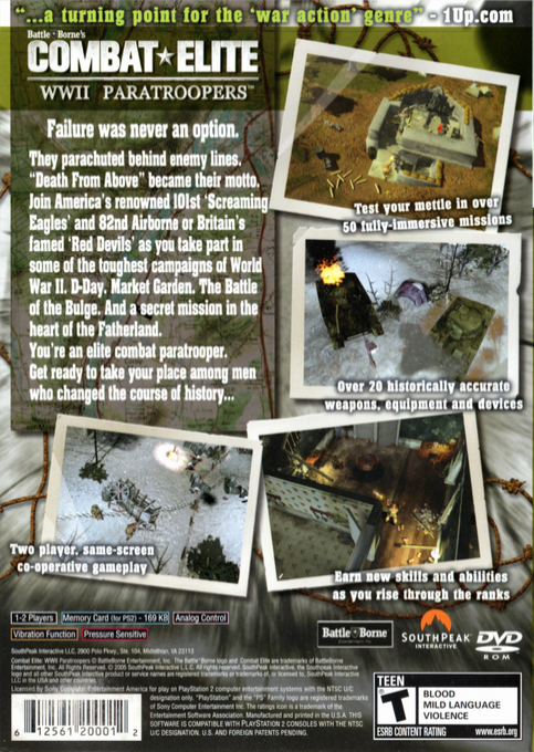 Combat Elite : WWII Paratroopers — Box back