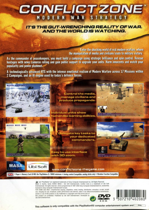Conflict Zone — Box back
