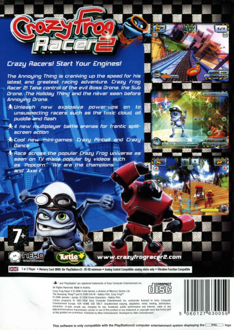 Crazy Frog Racer 2 — Box back