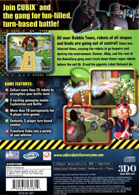 Cubix Robots for Everyone : Showdown — Box back