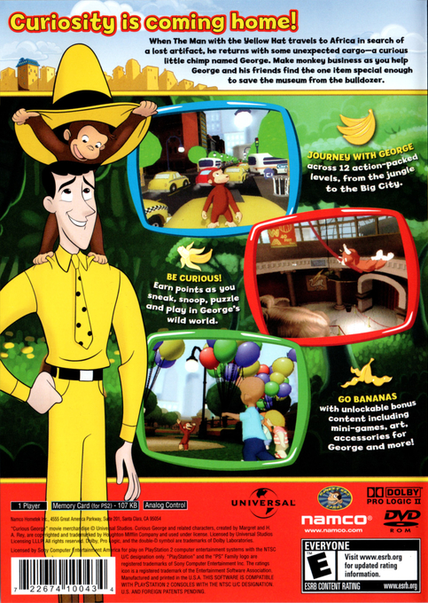 Curious George — Box back