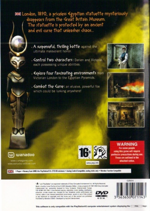 Curse : The Eye of Isis — Box back
