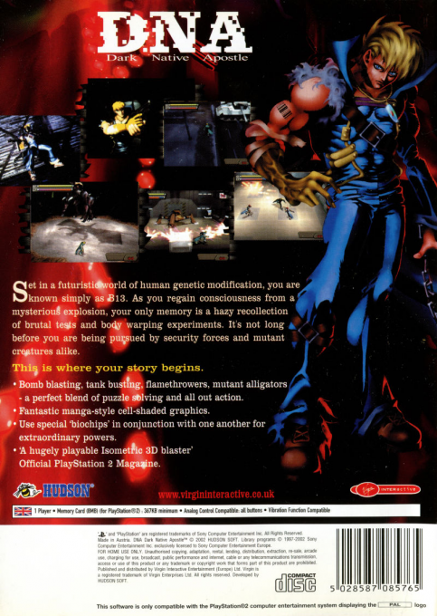 DNA : Dark Native Apostle — Box back
