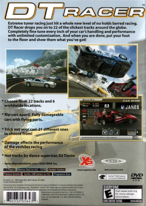 DT Racer — Box back