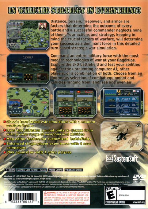 Dai Senryaku VII : Modern Military Tactics Exceed — Box back