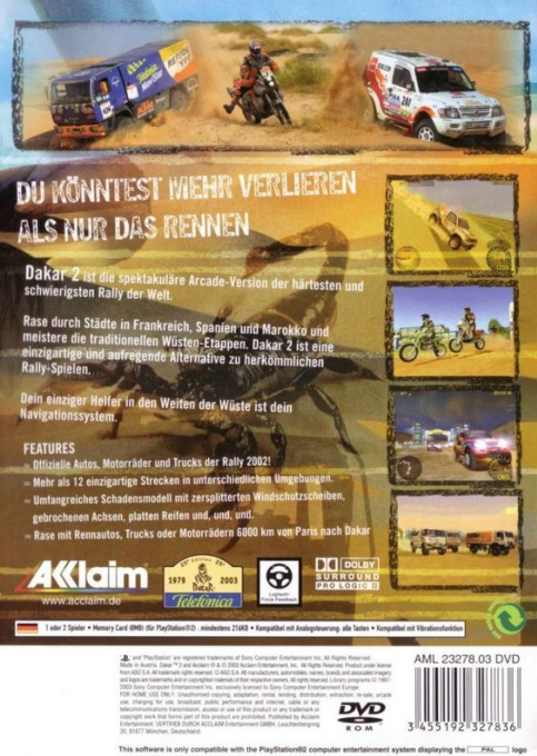 Dakar 2 — Box back