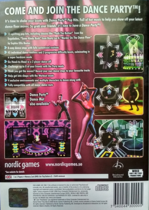 Dance Party Pop Hits — Box back