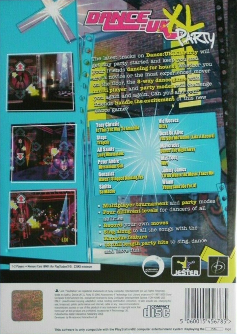 Dance : UK XL Party — Box back