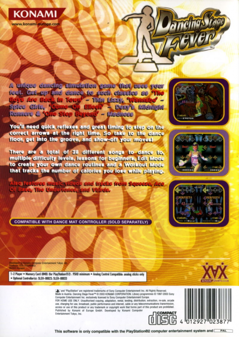 Dancing Stage Fever — Box back