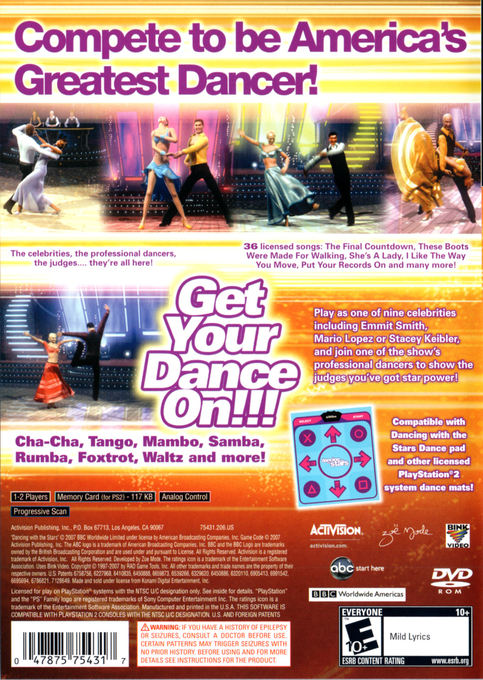 Dancing with the Stars — Box back