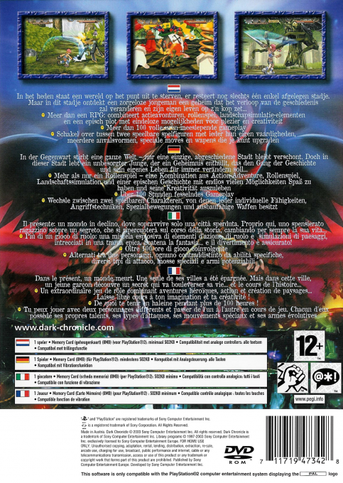 Dark Chronicle — Box back