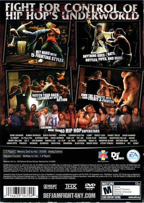 Def Jam : Fight for NY — Box back