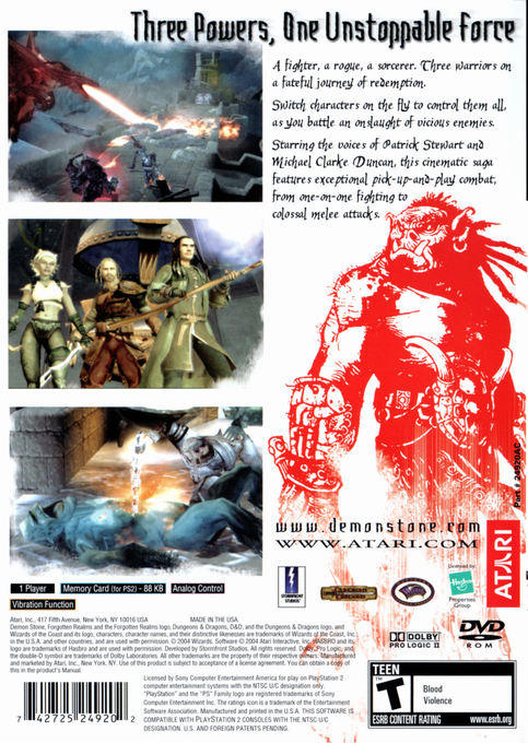 Demon Stone — Box back