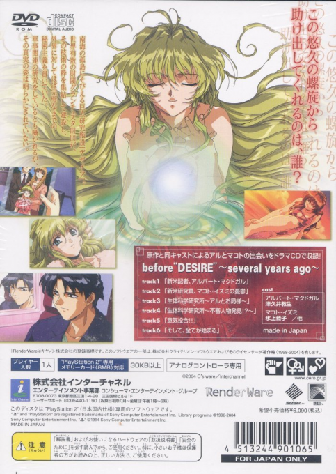 Desire — Box back