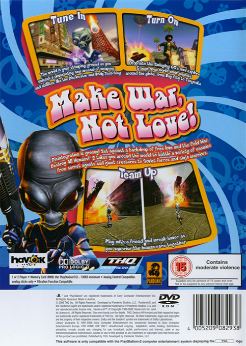 Destroy All Humans! 2 — Box back