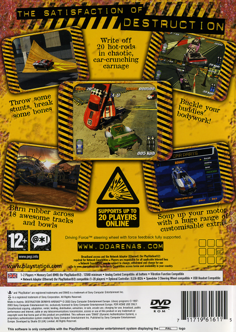 Destruction Derby Arenas — Box back