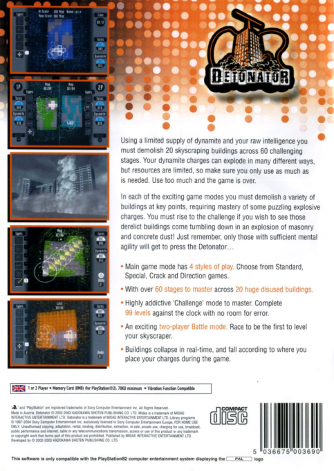 Detonator — Box back
