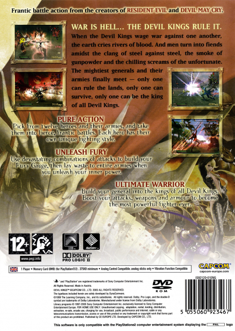 Devil Kings — Box back