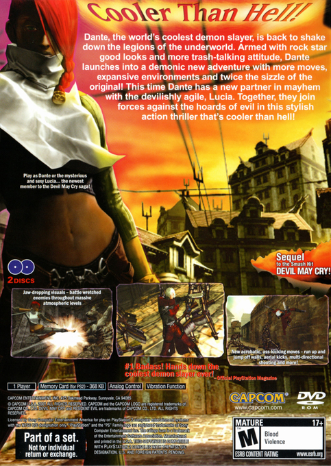 Devil May Cry 2 — Box back