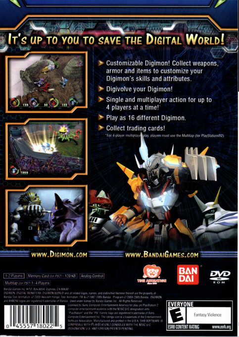 Digimon World 4 — Box back