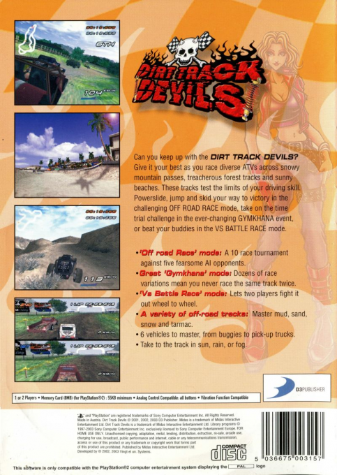 Dirt Track Devils — Box back