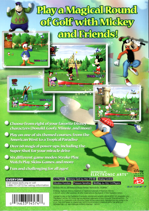 Disney Golf — Box back