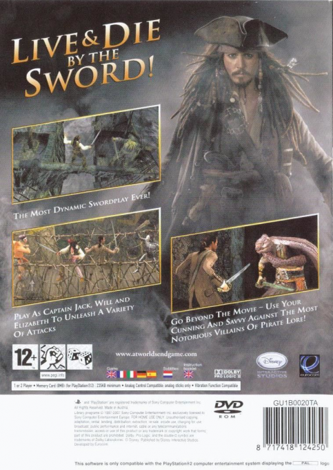 Disney Pirates of the Caribbean : At World's End — Box back