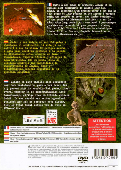 Disney's Dinosaur — Box back