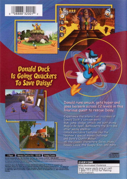Disney's Donald Duck : Qu@ck Att@ck?*! — Box back