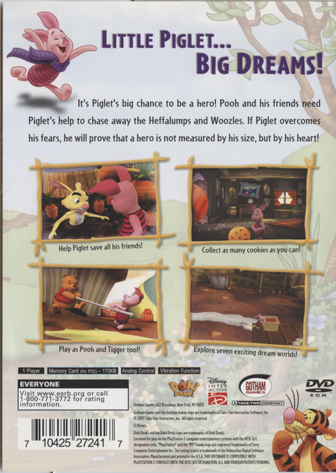 Disney's Piglet's Big Game — Box back