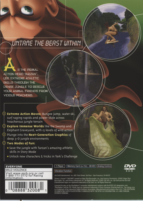 Disney's Tarzan : Untamed — Box back