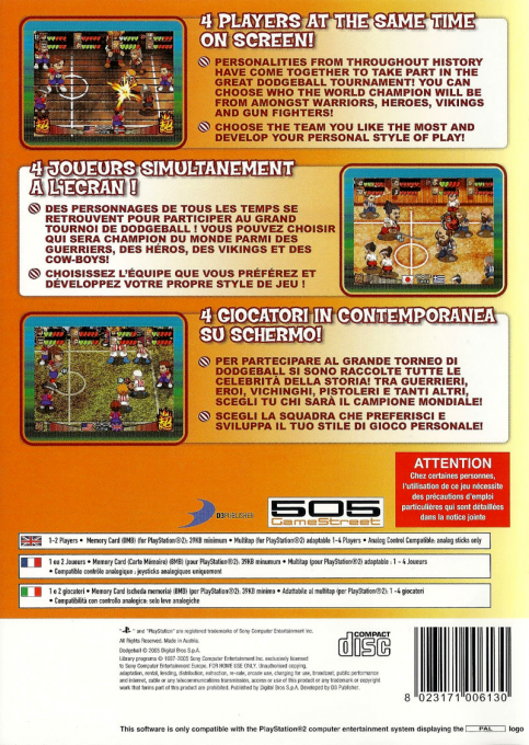 Dodgeball — Box back