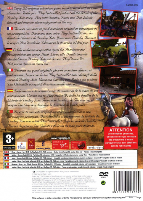 Donkey Xote — Box back