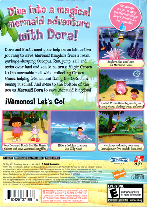 Dora the Explorer : Dora Saves the Mermaids — Box back
