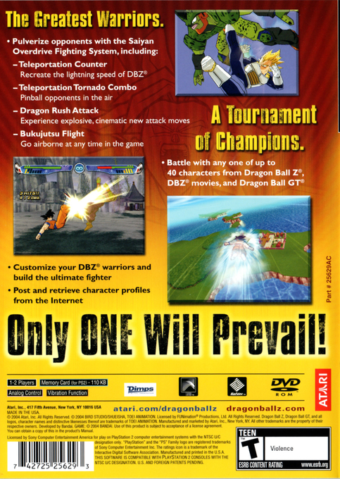 Dragon Ball Z : Budokai 3 — Box back