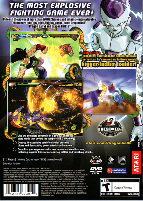 Dragon Ball Z : Budokai Tenkaichi 2 — Box back