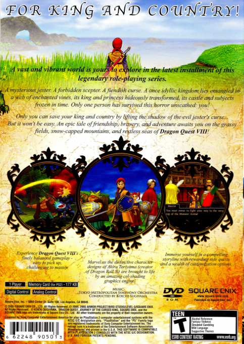 Dragon Quest VIII : Journey of the Cursed King — Box back