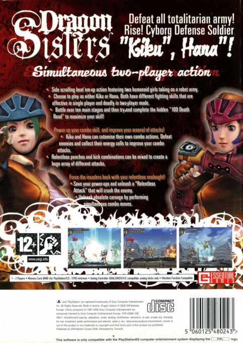 Dragon Sisters — Box back